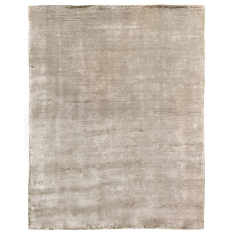 Elegance Handwoven Beige Viscose 8' x 10' Area Rug