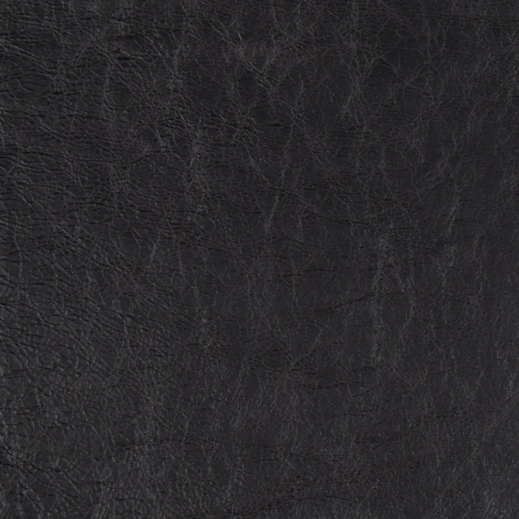 Sonoma Black Genuine Leather and Ash Wood Arm Chair
