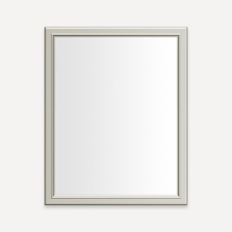 Vintage Brass Rectangular Framed Bathroom Vanity Mirror