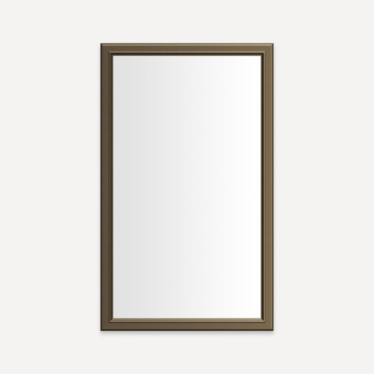 Elegant Rectangular 40'' x 24'' Vintage Brass Bathroom Vanity Mirror