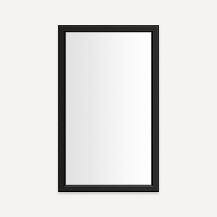 Rectangular Black Aluminum Framed Bathroom Vanity Mirror