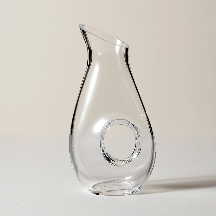 Elegant 1.5 Quart European Crystal Pierced Pitcher