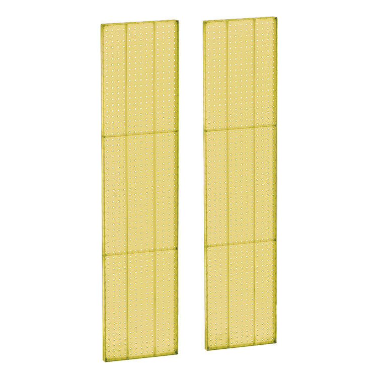 Yellow Styrene Pegboard Wall Panel Storage Solution, 60" x 13.5", 2-Pack