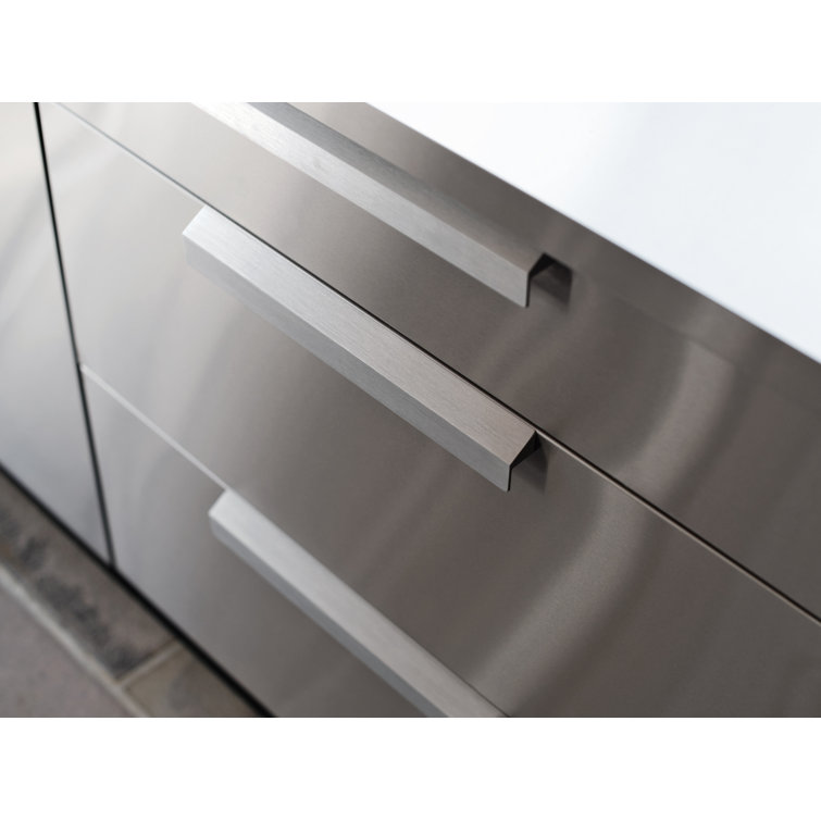 Stainless Steel 3-Drawer Outdoor Kitchen Cabinet