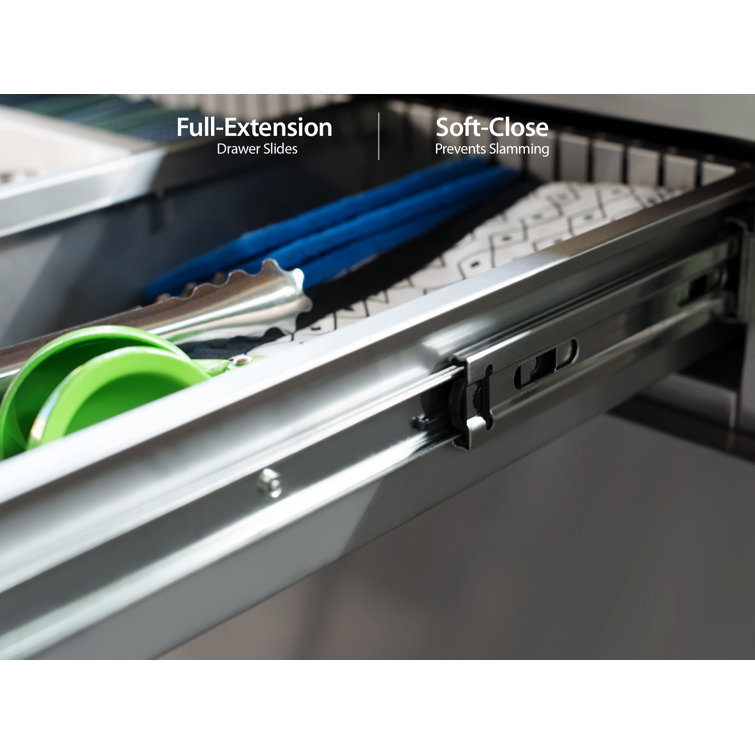 Stainless Steel 3-Drawer Outdoor Kitchen Cabinet