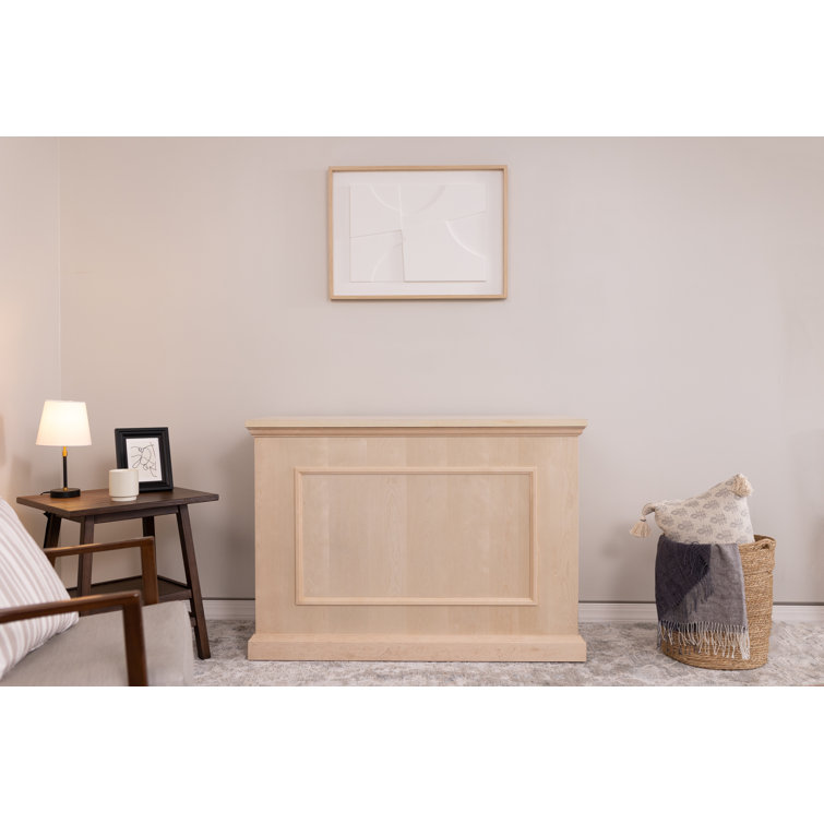 Elevate Unfinished Birch Smart TV Lift Cabinet for 50" Screens