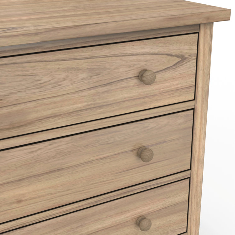 Natural Wood Double Dresser with Soft Close Drawers