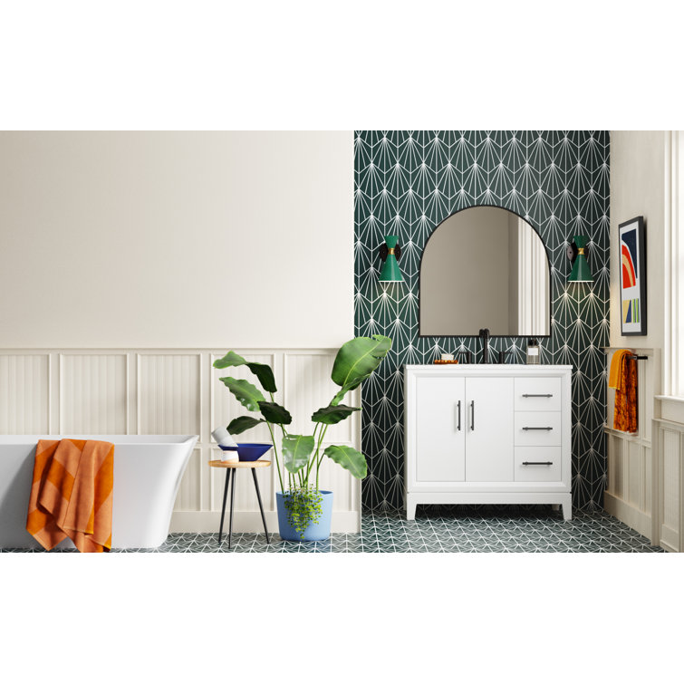 Emerald Green Geometric Peel and Stick Vinyl Floor Tiles