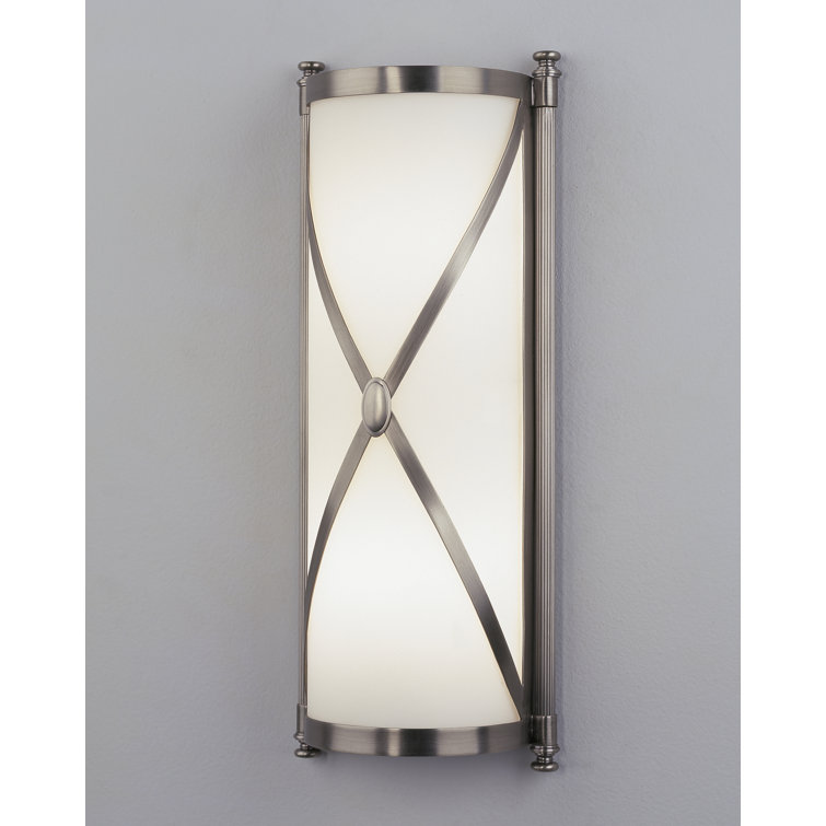 Chase Dark Antique Nickel 16" Wall Sconce with Frosted White Glass