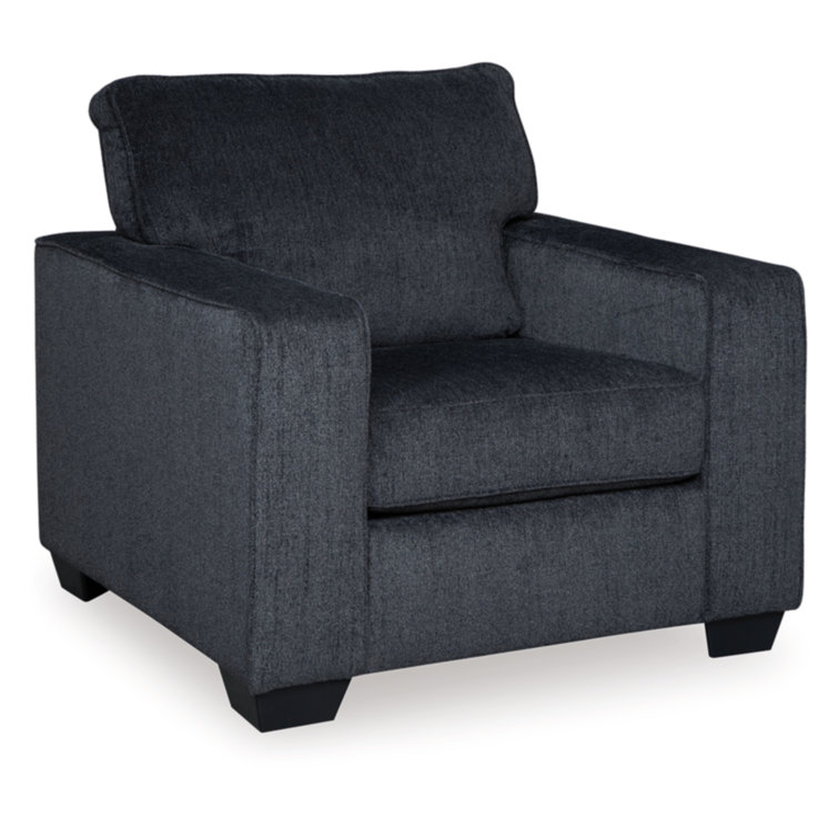 Contemporary Slate Gray 38" Chenille Upholstered Armchair