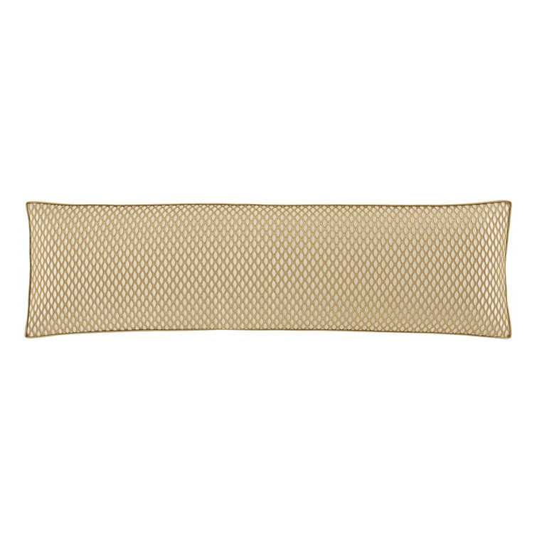 Large Gold Damask Pattern Rectangle Bolster Pillow