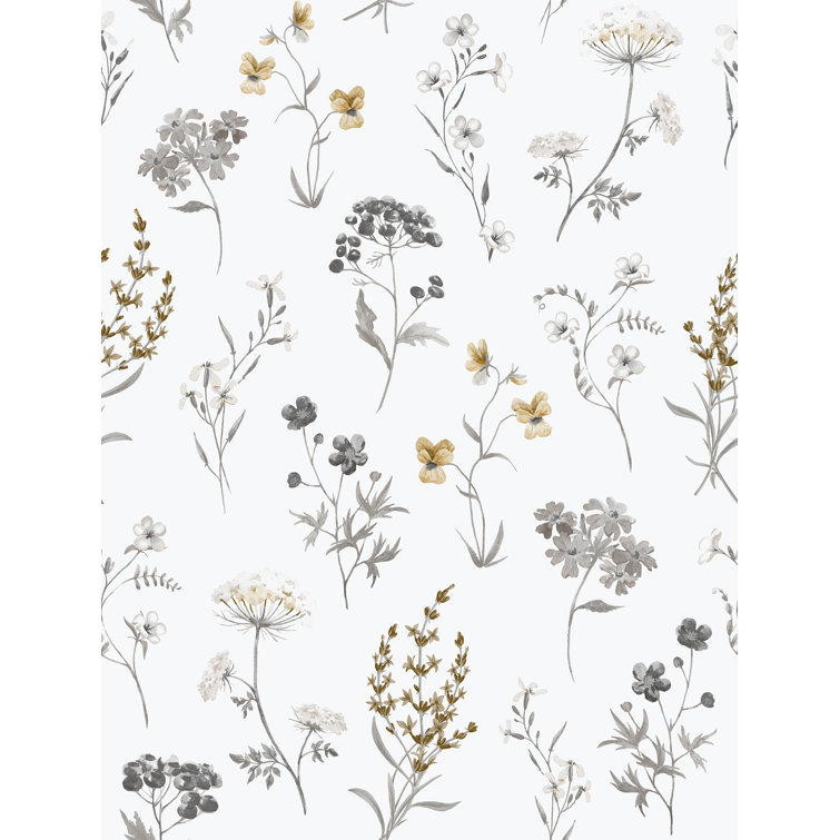 Spring Blossom Botanical Floral Mix Non-Pasted Wallpaper Roll