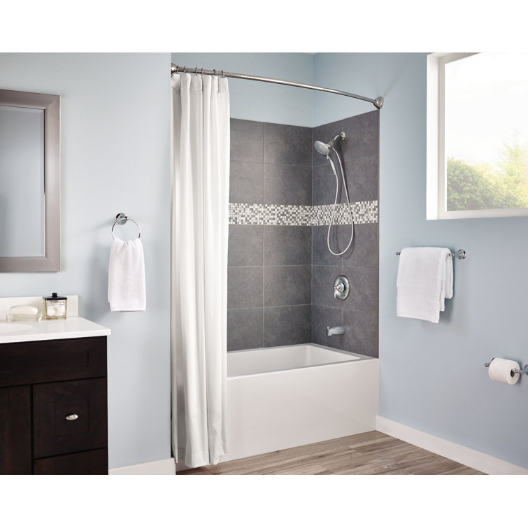 Chrome 5.5-Inch Handheld Rain Shower Head with Magnetic Dock