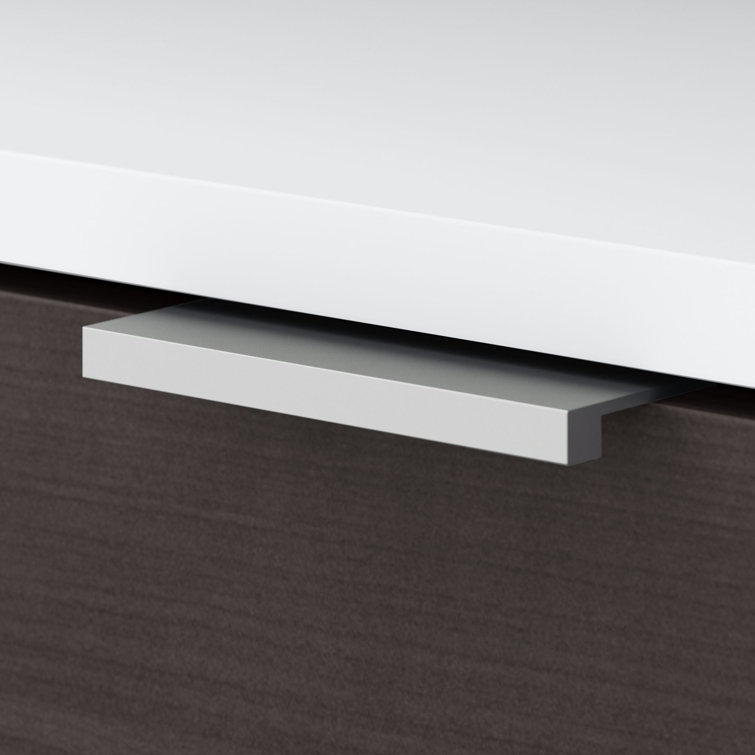 Jamestown 66" Storm Gray and White 5-Shelf Bookcase