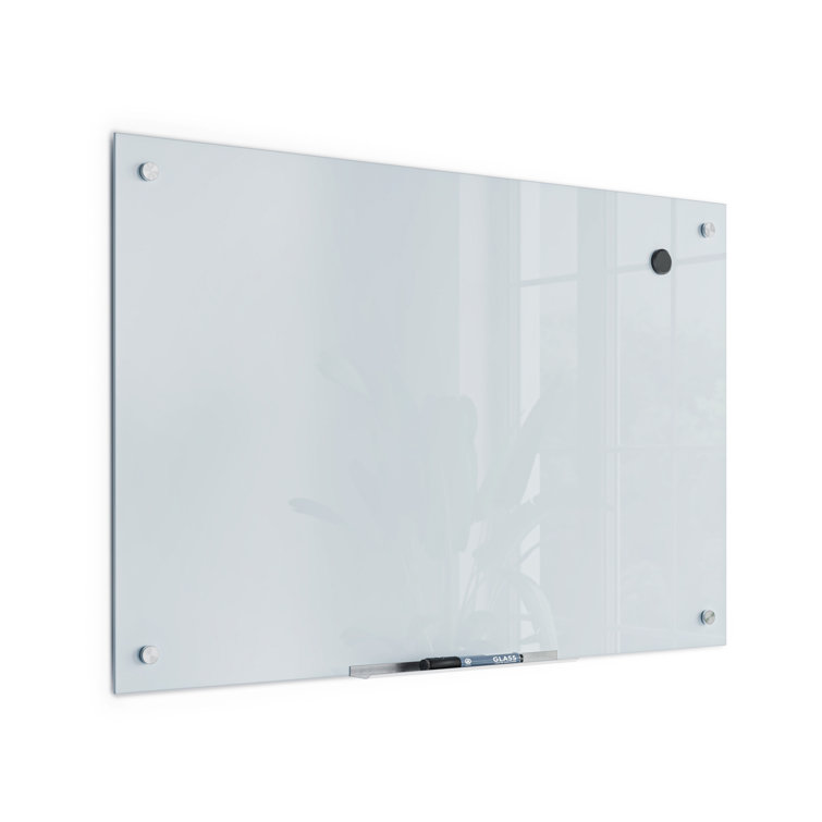 36" x 24" White Magnetic Glass Dry Erase Board