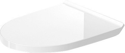 Duravit White Elongated Toilet Seat with Stainless Steel Hinges