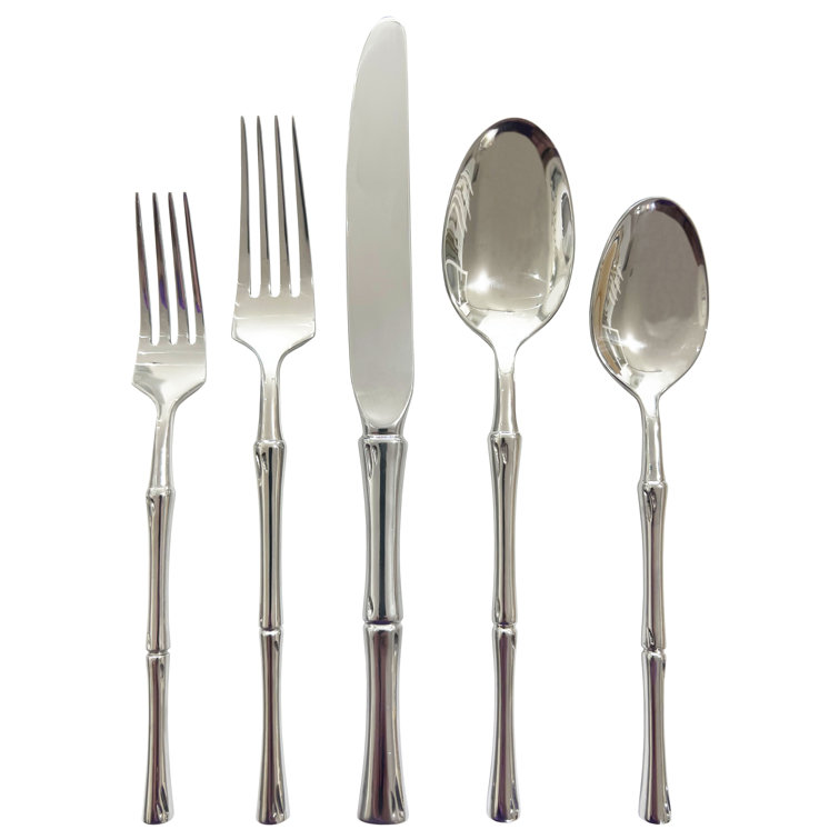 Bamboo 18/10 Stainless 20 Piece Flatware Set, Service For 4