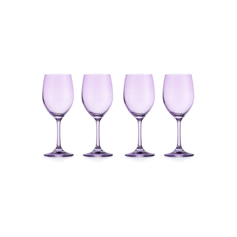 Amethyst Handmade Glass White Wine Set of 4