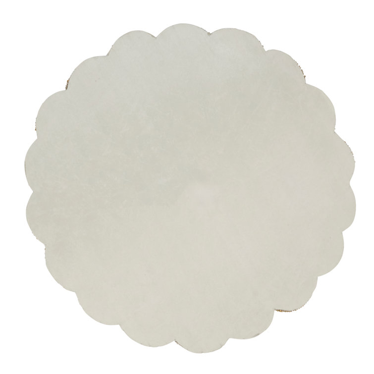 Silver Beaded Pinwheel Fabric Placemats Set of 4