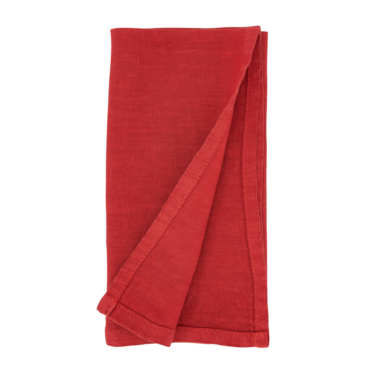 Rouge Pure Linen Square Table Napkin Set of 4