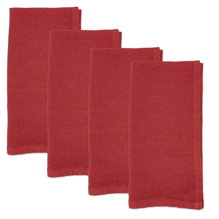 Rouge Pure Linen Square Table Napkin Set of 4