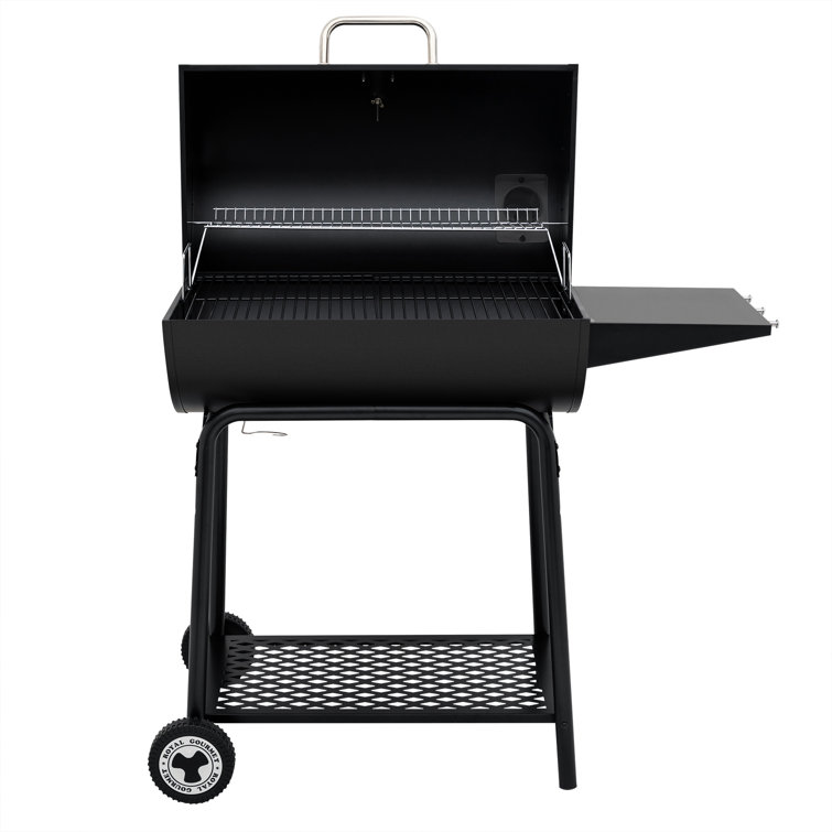 Royal Gourmet 30-Inch Black Barrel Charcoal Grill with Smoker