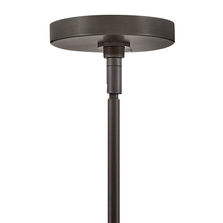 Cosette Sleek Black Oxide LED Pendant with Crystal-Cut Shade