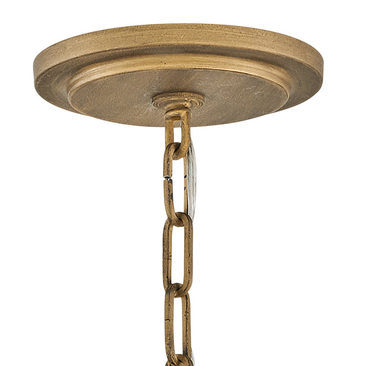 Bohemian Chic 4-Light Crystal Pendant with Burnished Gold Finish