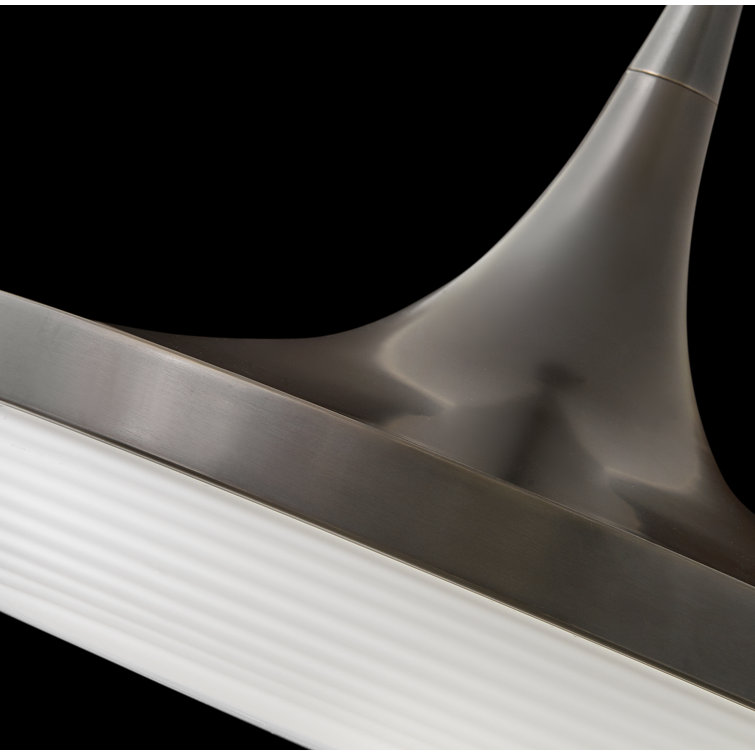 Elsa Black Oxide 32W LED Convertible Pendant with Cased Opal Shade