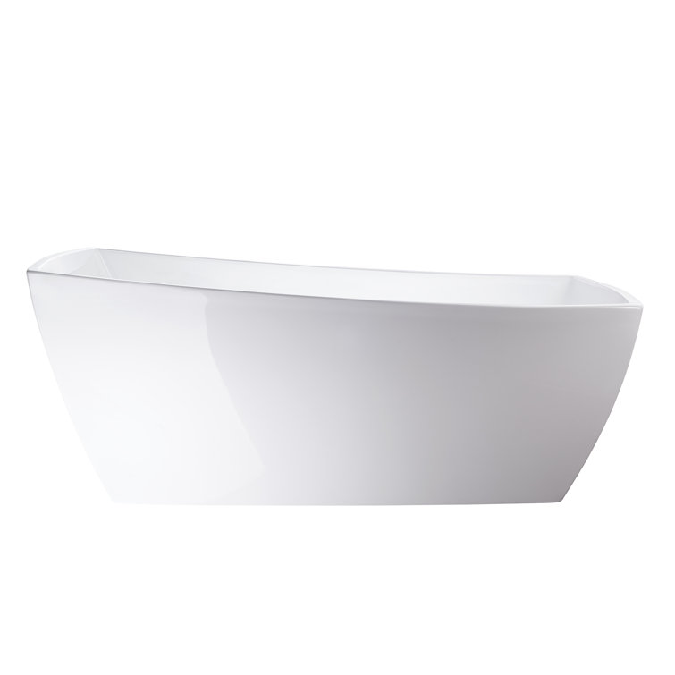 Pure White 67" Acrylic Freestanding Bathtub