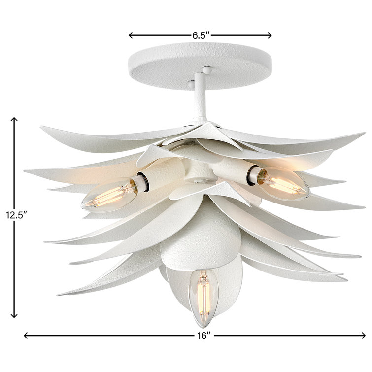 Agave 4-Light Gold LED Cluster Pendant