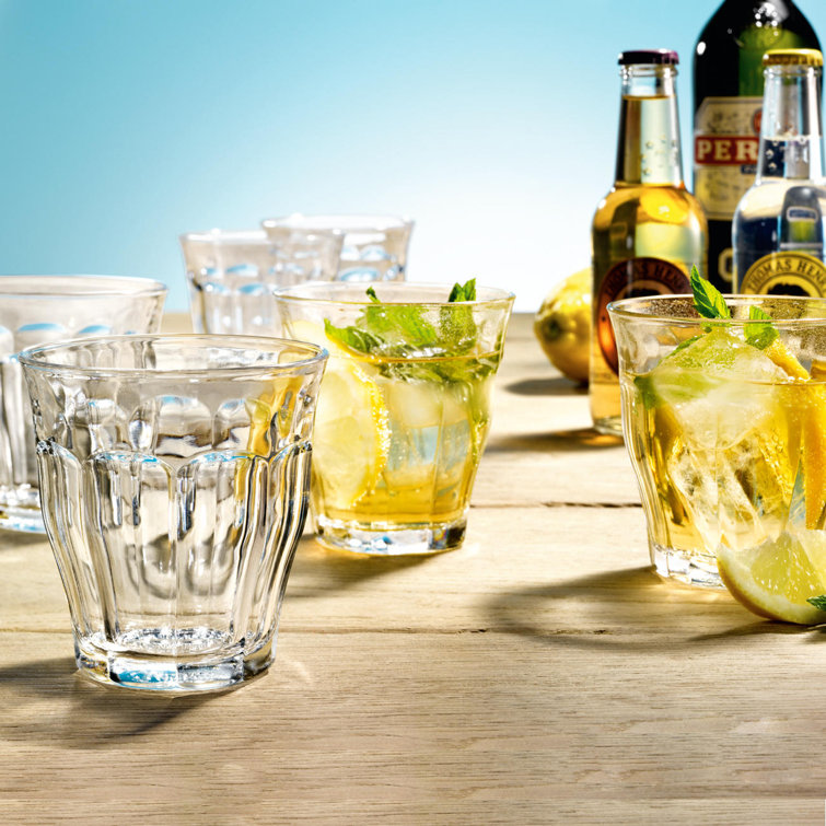 Clear Tempered Glass 12 oz Round Tumbler Set