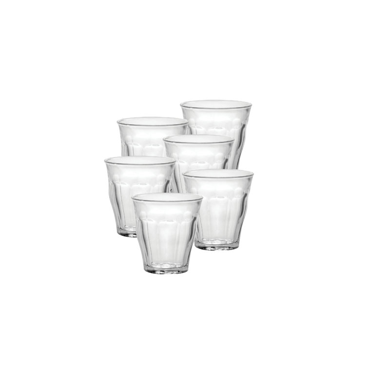 Clear Tempered Glass 3 oz Tumbler Set of 6