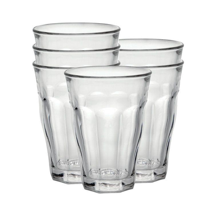 Clear Tempered Glass 12 oz Round Tumbler Set