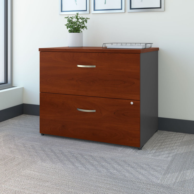 Hansen Cherry 36" Engineered Wood 2-Drawer Lateral File Cabinet