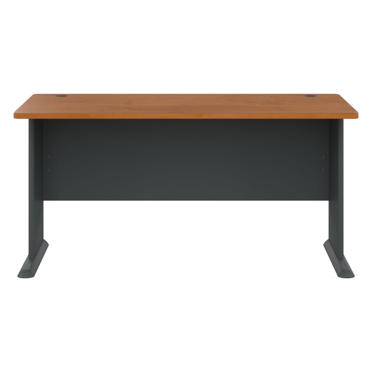 Slate Executive 48" Desk with Filing Cabinet and Keyboard Tray