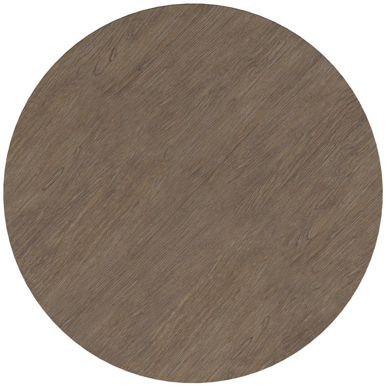 Casa Paros 54" Transitional Extendable Round Dining Table in Brown/Gray