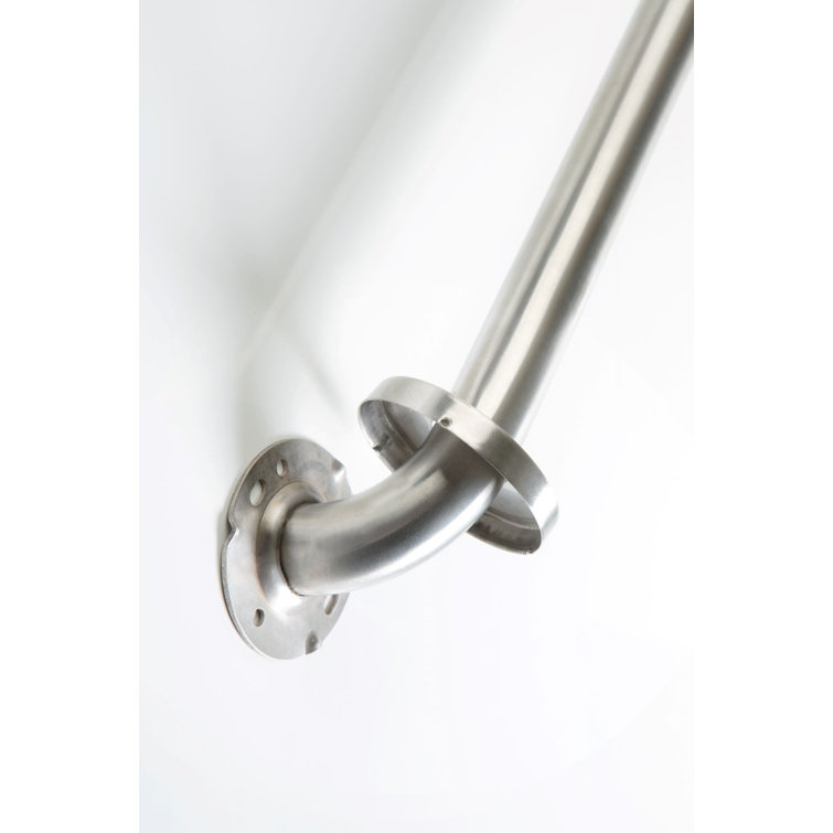 Polished Stainless Steel 46" Grab Bar with Concealed Installation