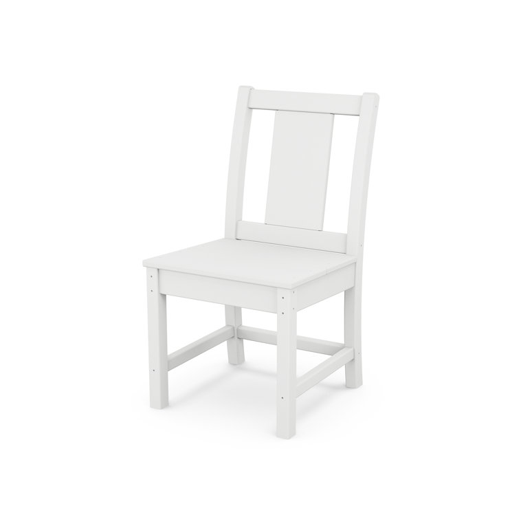 Prairie White Plastic Slat Back Dining Side Chair