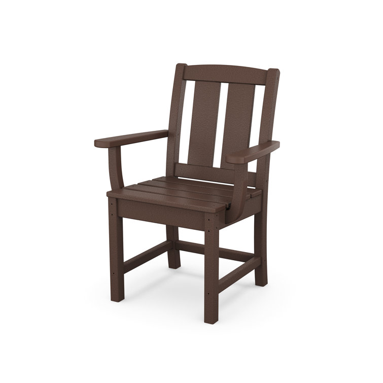 Mahogany Craftsman Style Outdoor Dining Arm Chair