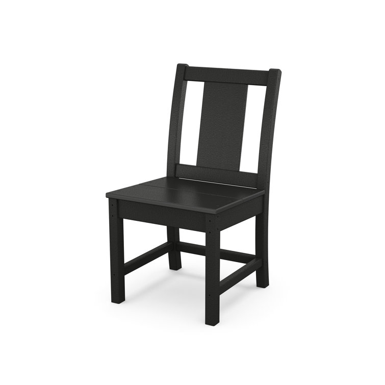 Prairie Black Plastic Frame Slat Back Dining Side Chair