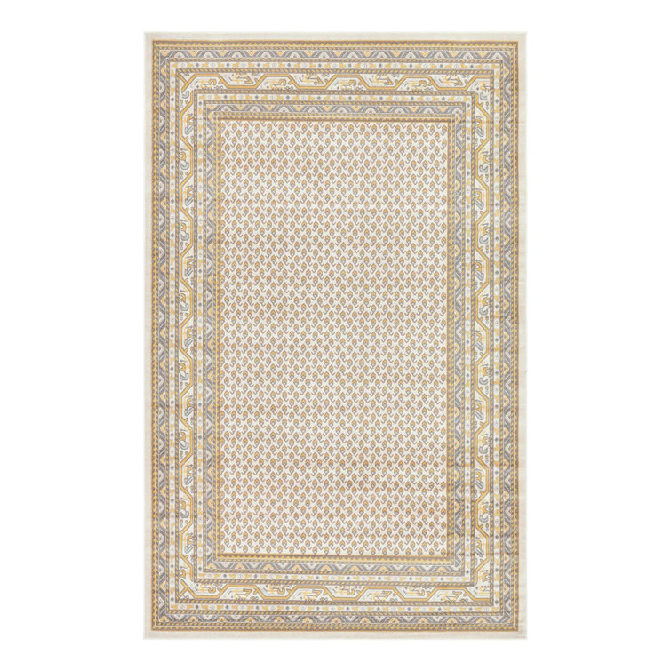 Beige Braided Easy-Care Synthetic Rectangular Rug 7' x 10'
