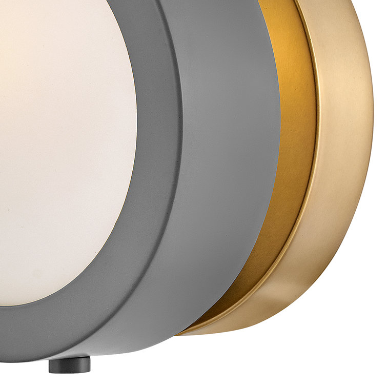 Dark Matte Grey and Brass Dimmable LED Wall Sconce