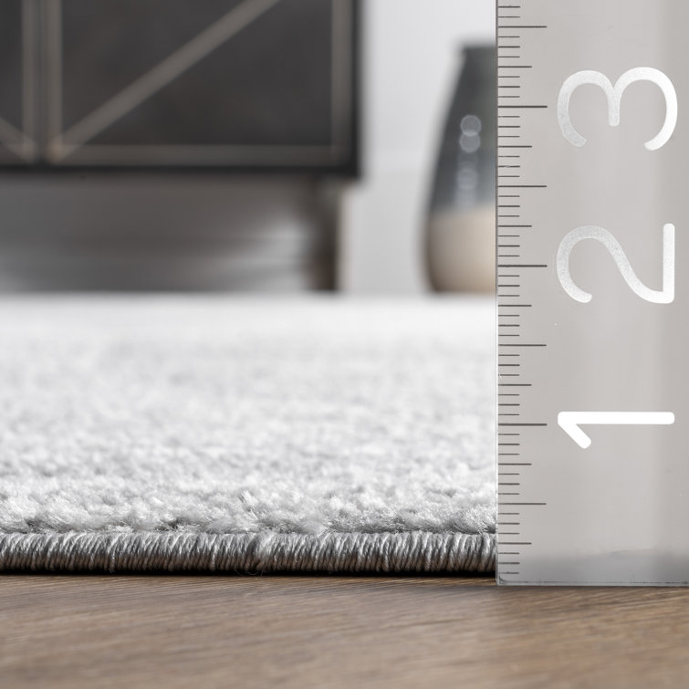 Contemporary Coastal Charm Gray Stripe Synthetic Area Rug, 5' x 8'