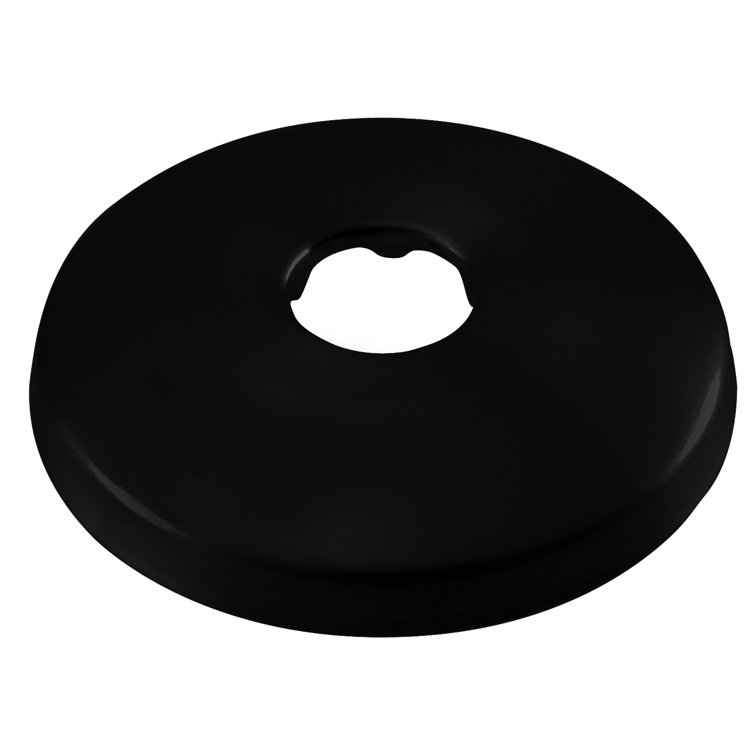 Matte Black Copper Pedestal Lavatory Kit with Cross Handles