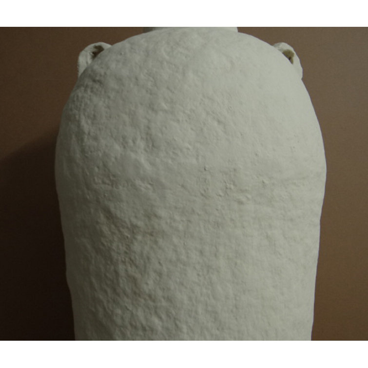 Amphora White Ceramic Water Resistant Table Vase