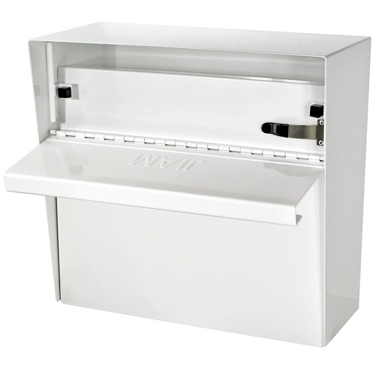 Galaxy Black Steel Lockable Wall-Mount Mailbox