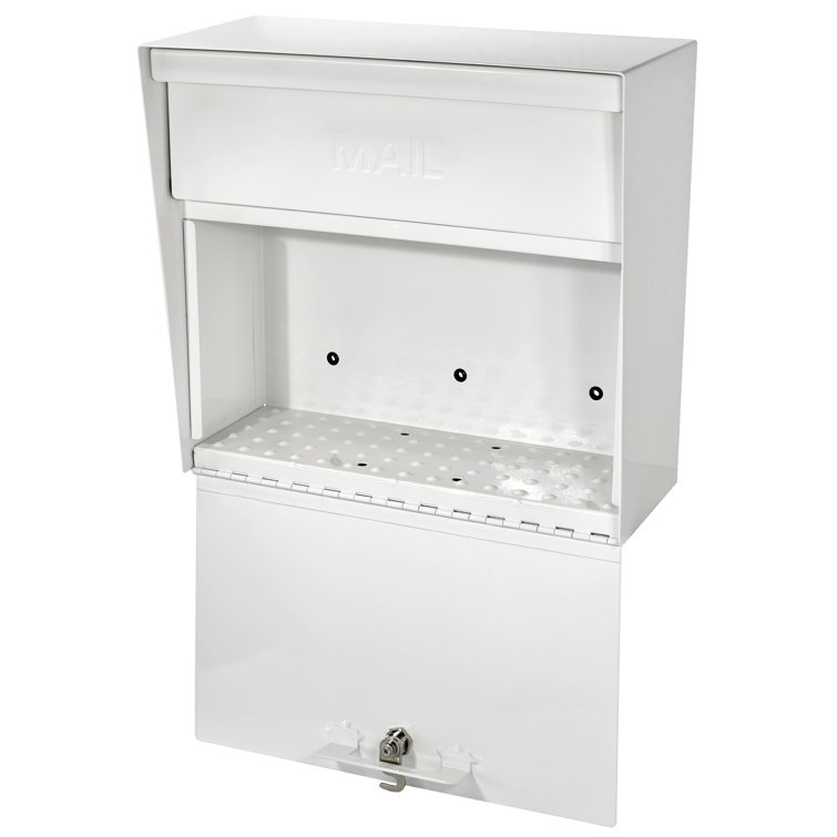 Galaxy Black Steel Lockable Wall-Mount Mailbox