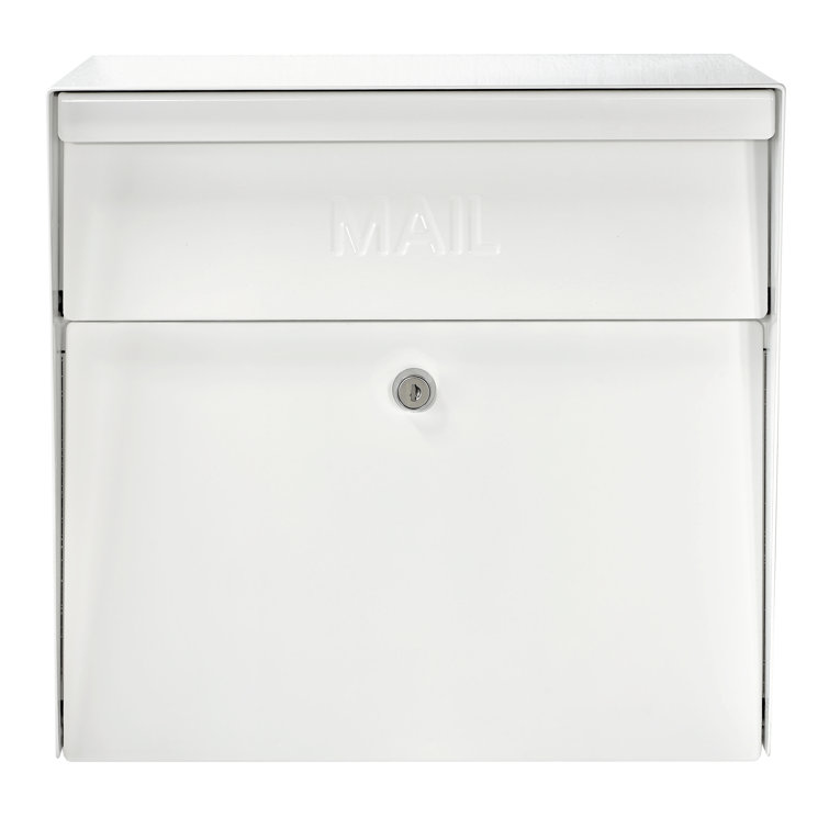 Galaxy Black Steel Lockable Wall-Mount Mailbox
