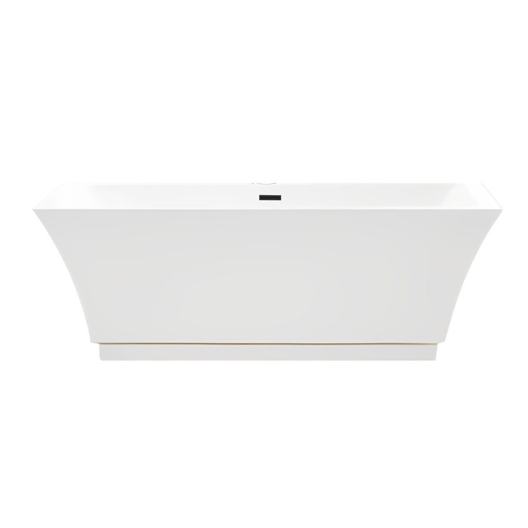 Orion 59'' White Acrylic Freestanding Soaking Bathtub